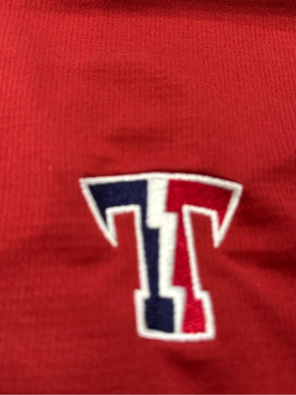 Nike Men’s Red Short-Sleeve Performance Polo with Embroidered Logo Texas Rangers